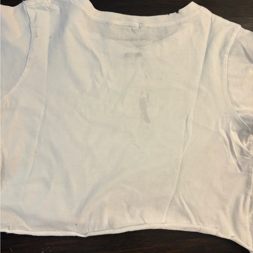 Prince Peter Collection White Crop Tee W. Village Tennis Graphic girls large 🎾